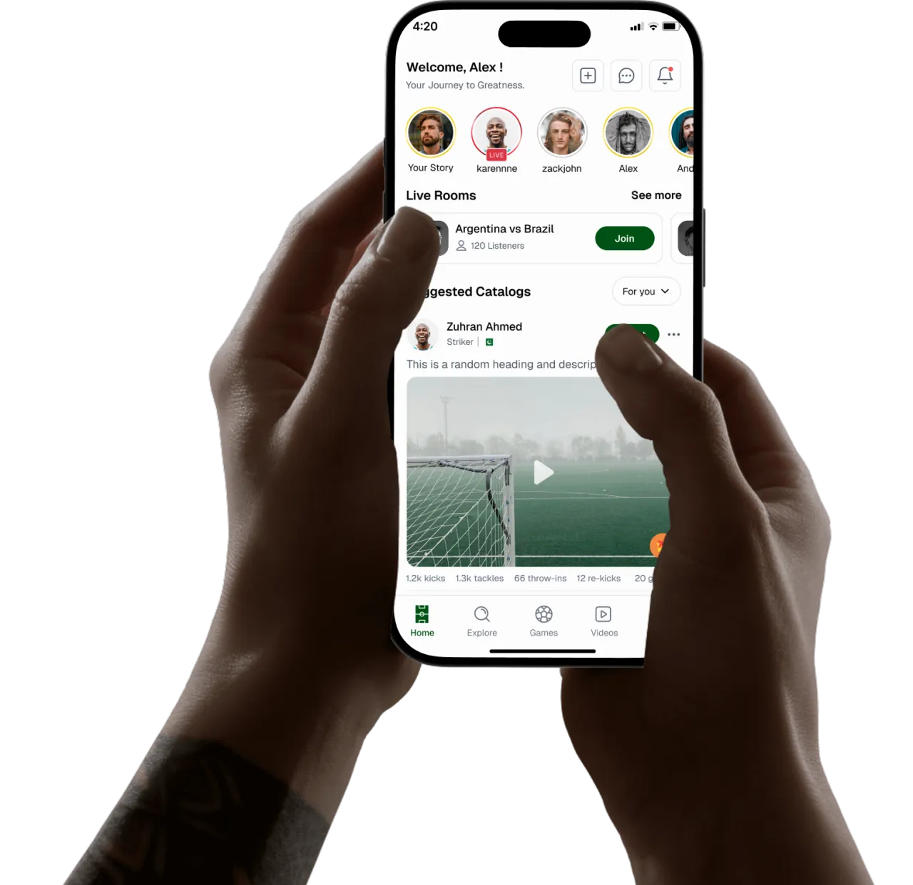 App development mockup